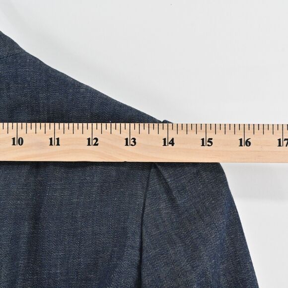 MARC JACOBS Peplum Denim Jacket Stand Collar Size 2 Puff Sleeve Vintage Y2k 00s - Picture 14 of 14